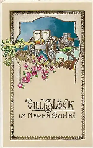 AK Viel Glück im Neuen Jahr. ca. 1913, Postkarte, Neujahr, gebraucht, gut