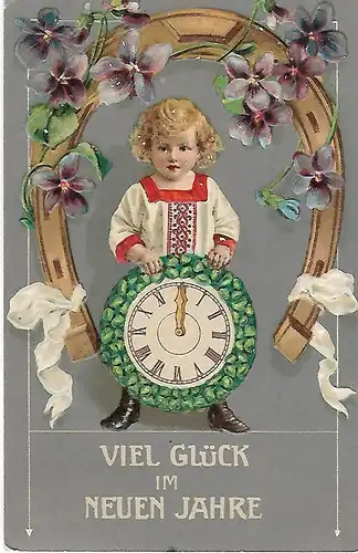 AK Viel Glück im neuen Jahre. ca. 1914, Postkarte, Neujahr, gebraucht, gut