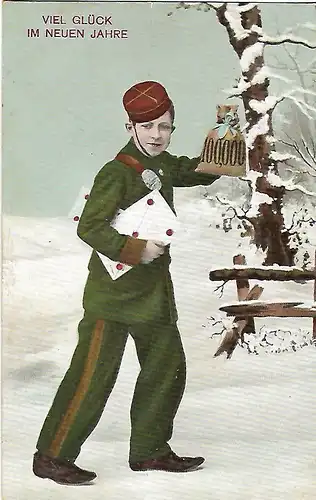 AK Viel Glück im neuen Jahre. ca. 1911, Postkarte, Neujahr, gebraucht, gut