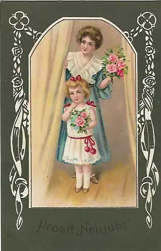 AK Prosit Neujahr! ca. 1913, Postkarte, Neujahr, gebraucht, gut