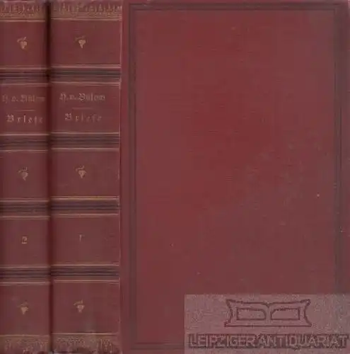 Buch: Briefe und Schriften, Bülow, Hans von. 2 Bände, 1899, gebraucht, gut