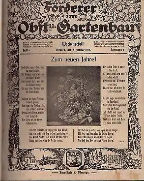 Förderer im Obst- und Gartenbau. Wochenschrift, Kaven, G. 1919, Verlag FOG