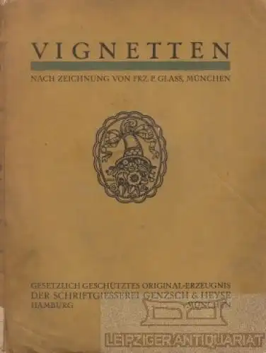 Buch: Vignetten nach Zeichnung von Frz. P. Glass, München, Glass, Frz. P