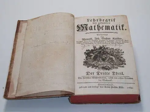 Buch: Lehrbegrif der gesamten Mathematik, Karsten, Wencesl. Joh. Gustav Karsten