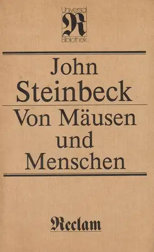 Buch: Von Mäusen und Menschen, Steinbeck, John. Reclams Universal-Bibliothek