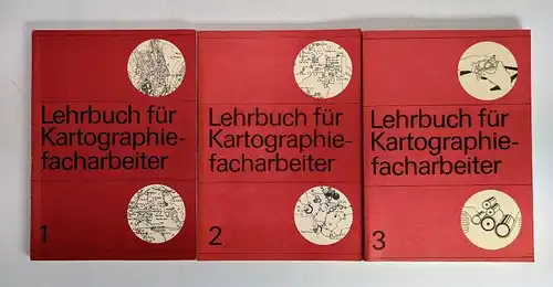 Buch: Lehrbuch für Kartographiefacharbeiter, Brunner. 3 Bände, H.  Haack Verlag