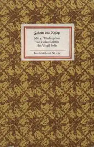 Insel-Bücherei 272, Fabeln des Aesop, Zobel, Victor. 1980, Insel-Verlag