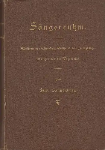 Buch: Sängerruhm, Sonnenburg, Ferdinand, Carl Fleming Verlag