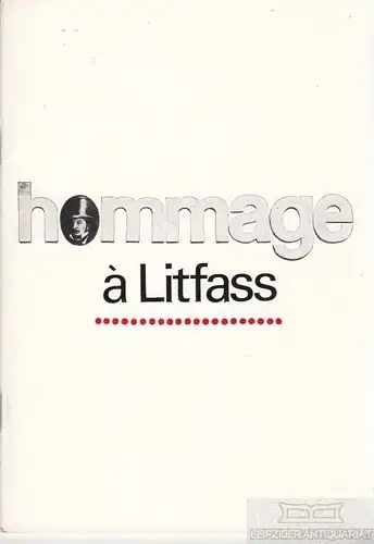 Buch: hommage a Litfass, Wallenburg, Ullrich. 1981, gebraucht, gut