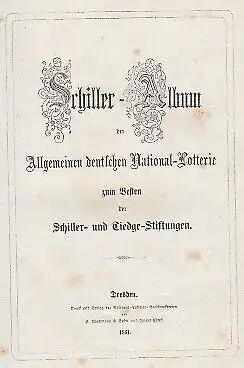 Buch: Schiller-Album der Allgemeinen deutschen National-Lotterie, 1861, Schiller
