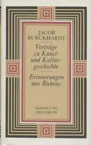 Sammlung Dieterich 356, Vorträge zu Kunst- und Kulturgeschichte, Burckhardt