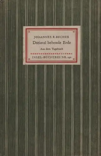 Insel-Bücherei 291, Dreimal bebende Erde, Becher, Johannes R. 1953, Insel-Verlag