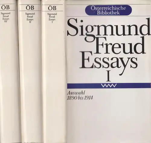 Buch: Essays 1890-1937, Freud, Sigmund. 3 Bände, 1989, Volk und Welt Verlag