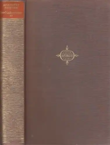Buch: Der Nachsommer, Stifter, Adalbert. Epikon, 1961, Paul List Verlag