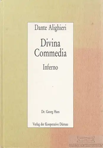 Buch: Divina Commedia, Dante, Alighieri. 1995, Verlag der Kooperative Dürnau