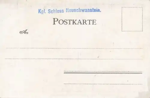 AK Gruss von Neuschwanstein. Kgl. Schloss Neuschwanstein:... Postkarte. Ca. 1913