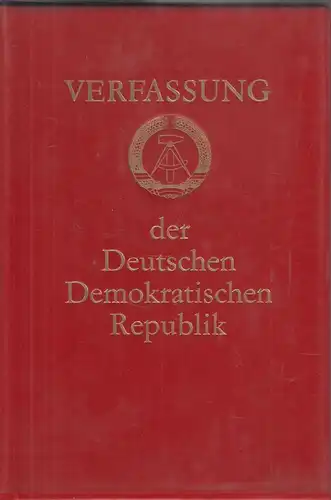 Buch: Verfassung der Deutschen Demokratischen Republik, 1974