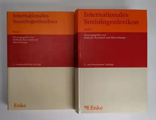 Buch: Internationales Soziologenlexikon Band 1+2, Knospe / Bernsdorf, 1984, Enke