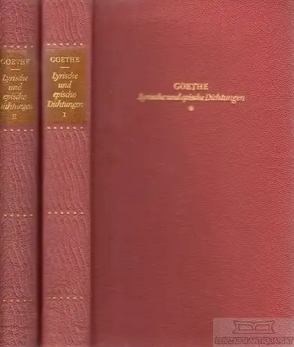 Buch: Lyrische und epische Dichtungen, Goethe. 2 Bände, 1961, Insel-Verlag