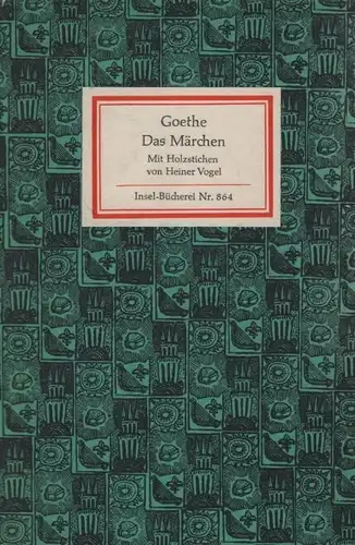 Insel-Bücherei 864, Das Märchen, Goethe. 1967, Insel-Verlag, gebraucht, gut