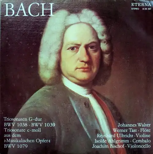 LP: Johann Sebastian Bach - Triosonaten, 1973, Eterna Stereo 826367, Vinyl