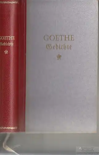 Buch: Goethes Gedichte, Goethe. 1954, Insel-Verlag, gebraucht, gut