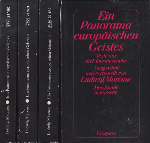 Buch: Ein Panorama europäischen Geistes, Marcuse, Ludwig, 1984, Drei Bände