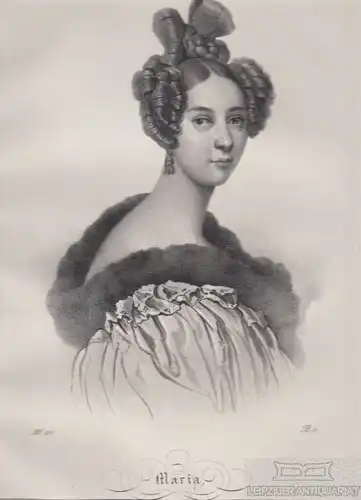 Maria (1796 in Dresden - 1865 in Schloss Brandeis). Original-Lithographie...1840