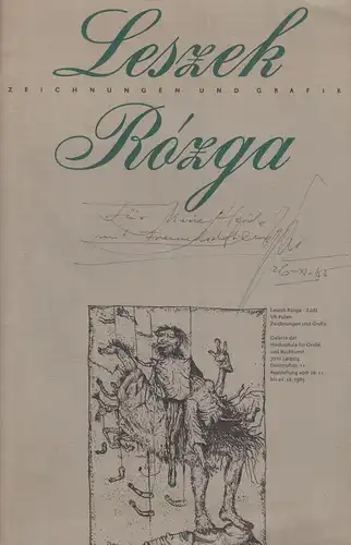 Mappe: Leszek Rozga, Zeichnungen und Grafik, 1985, signiert, gebraucht, gut