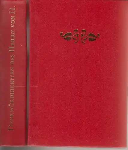 Buch: Denkwürdigkeiten des Herrn von H, Schilling, Gustav. 2 Bände, 1983