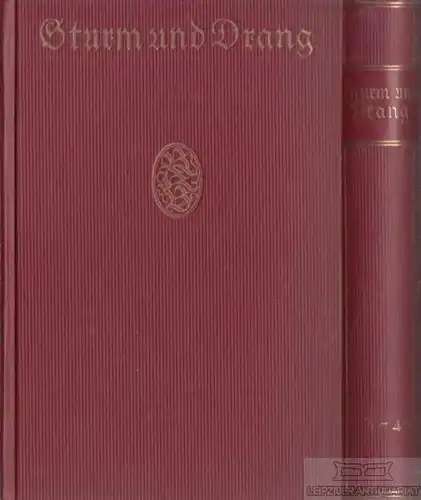 Buch: Sturm und Drang, Freye, Karl. 2 Bände, Bongs goldene Klassikerbibliot 8901