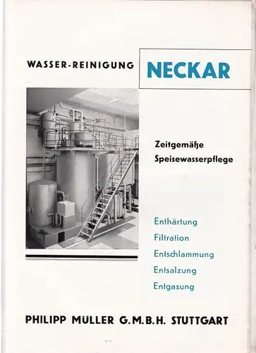 Faltblatt: Wasser-Reinigung Neckar, Philipp Müller GmbH, gebraucht, gut