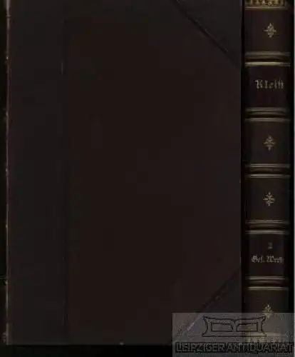 Buch: H. v. Kleists Werke, Kleist, Heinrich von. 2 Bände, gebraucht, gut