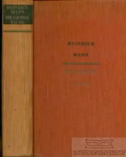 Buch: Die grosse Sache, Mann, Heinrich. 1930, Gustav Kiepenheuer Verlag, Roman