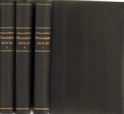Velhagen & Klasings Monatshefte 1929/30, Hefte 1-12, Höcker, Paul Oskar, 3 Bände