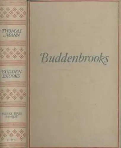 Buch: Buddenbrooks, Mann, Thomas. 1930, S. Fischer Verlag, Verfall einer F 74991