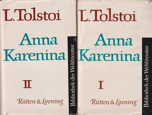 Buch: Anna Karenina, Tolstoi, Lew. 2 Bände, 1965, Rütten & Loening, BDW