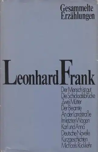 Buch: Gesammelte Erzählungen, Frank, Leonhard. 1979, Aufbau Verlag