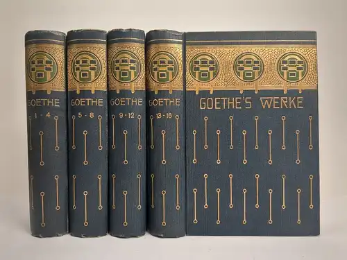 Buch: Goethe's Werke in sechzehn Bänden, 16 Teile in 4 Bänden, 1907, Globus