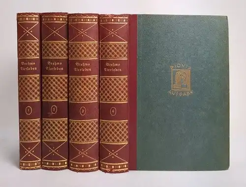 Buch: Brehms Tierleben, Brehm, Alfred Edmund. 4 Bände, Diovis, 1926, Schlüter