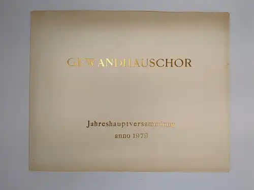 Fotoheft: Gewandhauschor, Jahreshauptversammlung anno 1979, 2 Fotografien s/w