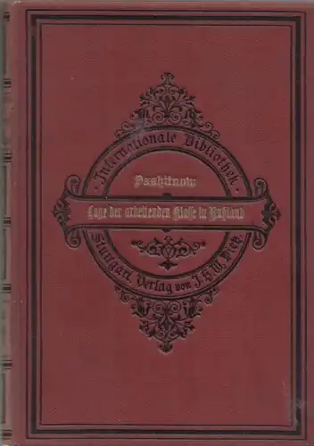 Buch: Die Lage der arbeitenden Klasse in Rußland, Pashitnow, K. A. 1907