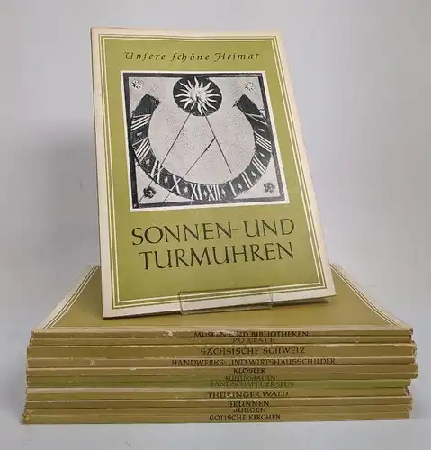 12 Hefte: Unsere schöne Heimat, Sachsenverlag, 12 Bände, gebraucht, gut