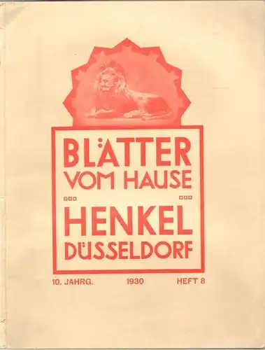 Blätter vom Hause 10. Jahrgang, 1930, Heft 8, Altermann, Hanns. 1930