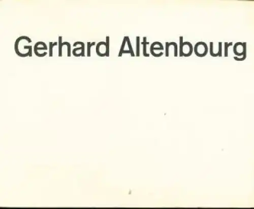 Buch: Gerhard Altenbourg. 1947-1969, Brusberg, Dieter. 1969, Galerie Brusberg