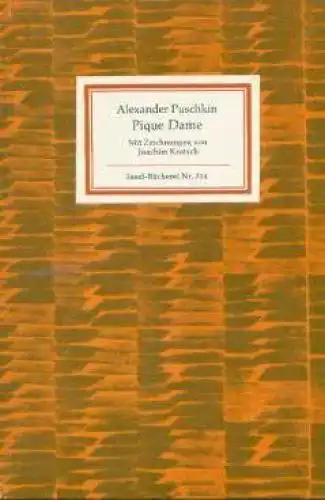 Insel-Bücherei 314, Pique Dame, Puschkin, Alexander. 1968, Insel-Verlag