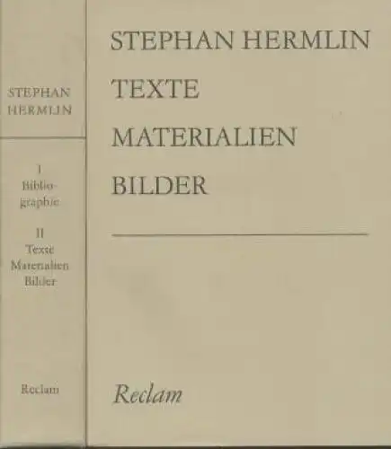 Buch: Stephan Hermlin, Witt, Hubert, M. Rost, R. Geist. 2 Bände, 1985