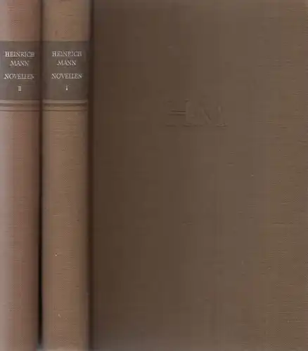 Buch: Novellen. Erster und Zweiter Band, Mann, Heinrich. 2 Bände, 1953