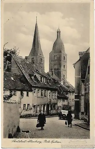 AK Skatstadt Altenburg. Rote Spitzen. ca. 1944, Postkarte. Serien Nr, ca. 1944