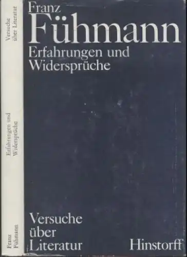 Buch: Erfahrungen und Widersprüche, Fühmann, Franz. 1975, Hinstorff Verlag